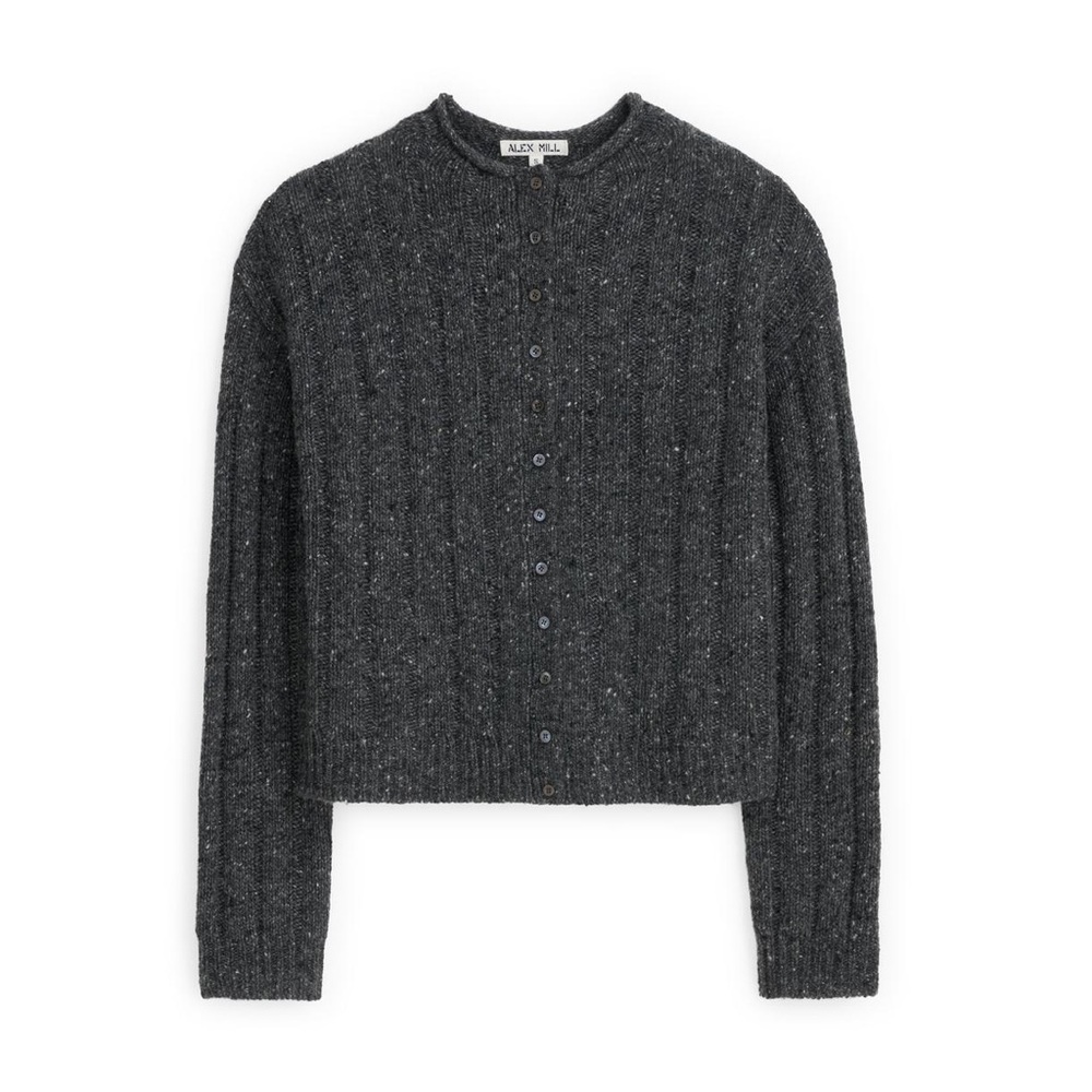 ALEX MILL Reese Cardigan charcoal size small